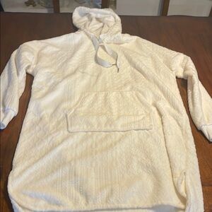 Cozy White Hooded Sweater